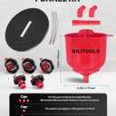 BILITOOLS No-Spill Coolant Funnel Kit - 12PCS Specialized Radiator Flush & Burping Funnel Kit with 5 Adapters, Compatible with GM & Ford, Leak-Proof & Air Bleeding Radiator Fill Funnel, Thickened Set
