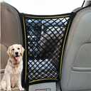DYKESON Dog Car Net Barrier Pet Barrier with Car Mesh Organizer for Dog & Child, Safety Divider with Upgraded Storage Pouch, Easy Install for Cars & SUVs