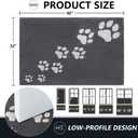 Timo Dog Door Mat for Muddy Paws, 32"x40" Super Absorbent Dog Mats for Indoor Outdoor, Low-Profile Washable Entryway Rug, Non-Slip Rubber Backing Front Door Mat, Grey
