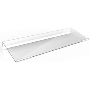 Richboom Clear Acrylic Tilted Computer Keyboard Holder for Easy Ergonomic Typing, Upgraded Version, Keyboard Stand with Silicone Anti-Slip Case for Office Desk, Home, School, Clear
