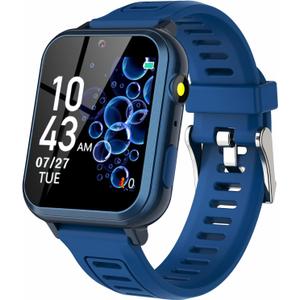 Smart Watch for Kids with 24 Puzzle Games HD Touch Screen Camera Video Music Player Pedometer Alarm Clock Flashlight 12/24 hr Kids Watches Gift for 4-12 Year Old Boys Girls Toys for Kid