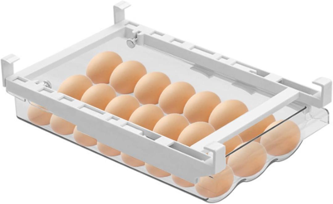 Egg Holder For RefrigeratorMini Fridge Drawer Organizer Egg Storage Bin Clear Egg Tray Clear Plastic Storage Container