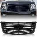 Front Bumper Grille for Chevy Tahoe Suburban 2015-2020, Black