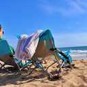 Nice C Low Beach Camping Folding Chair, Ultralight Backpacking Chair with Cup Holder & Carry Bag Compact & Heavy Duty Outdoor, Camping, BBQ, Beach, Travel, Picnic, Festival (Set of 1 Blue)