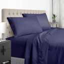 EaseHome Navy Blue Sheets Set Full Size Deep Pocket to 18 inches Mattress 4 Piece - Premium Bedding Sheets & Pillowcases Collection - Extra Soft