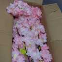 Artificial Pink Cherry Blossom Tree 7ft(84in) Faux Floor Green Plant for Indoor Decor Natural Potted Tree Realistic Cherry Flowers Wood Trunk for Home Living Room,Office Perfect Housewarming Gift
