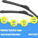Gavimnal 22"+21"+11" Silicone Wiper Blades Replacement For Jeep Grand Cherokee 2014-2021,All-Season Front Rear Windshield Wiper Blades(Set of 3)