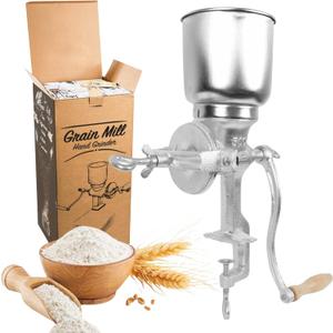 Handheld Iron Grain Mill - Manual Mill Food Grinder Hand Crack Corn Grinder Crank Grains Oats Corn Wheat Coffee Nuts Malt Mill Hand Operated Grain