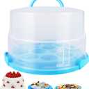 12 Inch Tall Cake Carrier Extra Large Cake Carrier with Lid and Handle, Large Cake Transport Container Portable Cake Cupcake for Transport Pies, Cupcakes, Cakes