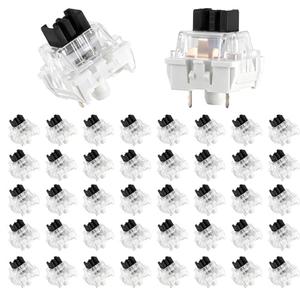 Keyboard Switches, 50 Pcs 3 PIN Black Keyboard Clicker Replacement Dustproof Keyboards Switch for Most Gaming Keyboards
