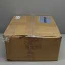 GarveeHome Living Room Area Rug 8x10 Modern Striped Border Throw Carpet with Rubber Backing Low Pile Stain Resistant Dining Room Rug Contemporary Bordered Carpet for Home Office, Khaki