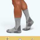 DANISH ENDURANCE Merino Wool Hiking Crew Socks for Men & Women, Cushioned Anti-Blister, Breathable - 3 Pairs (Large, Multicolor (1xcozy Navy, 1xcozy Red, 1xcozy Light Grey))