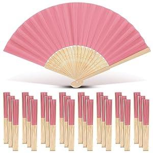 Yinkin 24 Pack Folding Fans Bamboo Handheld Folded Craft Hand Japanese Chinese Fans for Weddings Bridal Dancing Church DIY Decoration Women Kids Gift Party Favors (Black) Yinkin 24 Pack Folding Fans Bamboo Handheld Folded Craft Hand Japanese Chinese Fans for Weddings Bridal Dancing Church DIY Decoration Women Kids Gift Party Favors (Black)