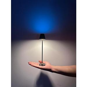 Timjorman RGB Palm-Sized Cordless Table Lamp, Rechargeable Touch Metal Bedside Lamp, 3 Brightness 3000K Warm Light, Small Table Lamp for Bedroom, Restaurant, Patio, Camping (Antique Brass&Black 1PACK)