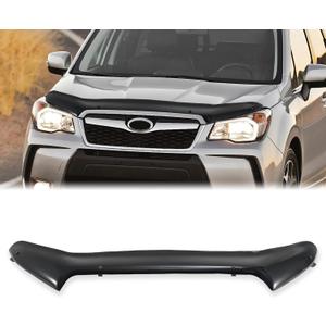 Hood Deflector Hood Protector Compatible with Subaru Forester 2018 2017 2016 2015 2014 Gloss Black Hood Protector Bug Deflector Stone Guard