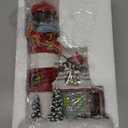 Musical Christmas Village Figurines Lighthouse & Flying Santa Collectibles Building Statues, Battery & USB Christmas Home Decor Gifts Festive Holiday Decorations