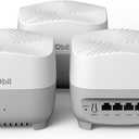 DBIT AX1500 WiFi 6 Mesh Wi-Fi System | 5,600 Sq Ft Coverage & 120 Devices | Dual-Band, Seamless Roaming, Parental Controls | Replaces Wireless Router and Extender | 4 Gigabit Ports Per Unit (3-Pack)