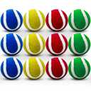 SWOOC Games® - Replacement Balls for Bull Chipper™ (Easy-Stick) | Standard Golf Balls Size | 2Red, 2Yellow, 2 Green, 2 Blue | Yard Games for Adults | Outdoor Games for Adults and Family | Golf Game