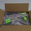 TOOGE Larger Pooper Scooper for Large Dogs, Dog Pooper Scooper for Large Medium Small Dogs Long Handle Stainless Metal Tray and Rake Set Heavy Duty