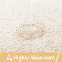 Beige Bathroom Rugs 17"x24" - High-Density Microfiber Bath Mat, Fluffy Non Slip Absorbent and Washable Bathroom Mat - Ideal for Small Spaces, Vanity, Toilet, or Pet Mat