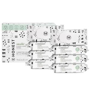 The Honest Company Clean Conscious Multi-Use Wipes | Hypoallergenic + Unscented for Sensitive Skin | Over 99% Water, Compostable, Plant Based, Baby Wipes | Pattern Play, 576 Count (72 Count (Pack of 8))