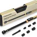 Digital Torque Wrench 1/2 Drive, 12.5-250.7 ftlb (17-340N.m) 1% Accuracy Electronic Torque Wrench with Buzzer and LED Heavy Duty Torque Wrench Set with Socket for Car Repair Trucks large machinery (Desert Tan)