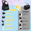 Bubble Machine, Automatic Bubbles Blower for Kids Toddlers, 360 Leak-Proof & 90 Adjustment Battery Operated Bubble Toys with LED Light - Gifts for Boys, Girls, Outdoor, Birthday, Halloween Party (Black)