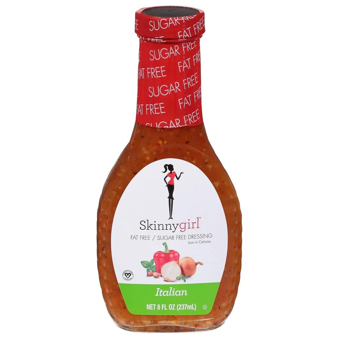 Skinnygirl Fat-Free Salad Dressing, Sugar-Free Italian, 8 Ounce (EXP 10/02/26)
