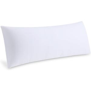Leeden Full Body Pillow for Adults, Firm and Fluffy Long Pillow Insert, Breathable Pillow for Side Sleepers and Bed Support20x54 White