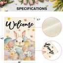 3 x AVOIN colorlife Spring Easter House Flag 28x40 Inch Double Sided Outside, Bunny Rabbit and Eggs Welcome Yard Outdoor Flag