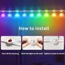 Yocrostar 300ft Permanent Outdoor Light,RGB Eaves Lights with App Control Remote,DIY IP67 Waterproof Under Eave Lighting,Outside led Lights for House,Party,Christmas Decorations(2 Rolls 150FT)