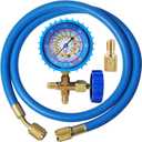 R410a Recharge Kit AC Charging Hose, R134a R22 R404a R410a Manifold Gauge Hose Kit for Air Condition Refrigeration Charging Testing