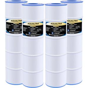 AQUALTRA Pool Filter Compatible with CCP420, PCC105-PAK4, C-7471, FC-1977, 178584, 160301, FC-6470, R173576, 105 sq. ft., 26" x 7" 4 Pack