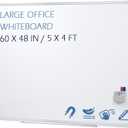 SWANCROWN Large White Board Dry Erase 60" x 48" Presentation Magnetic Whiteboard with Long Pen Tray, 5' x 4' Large Dry Erase Board for Wall, School, Office and Home
