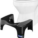Squatty Potty The Original Bathroom Toilet Stool, Curve Lightweight with Sleek and Modern Design, Black, 7"