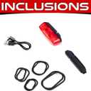 Bike Tail Light USB Rechargeable - Super Bright LED Rear Bicycle Light Clip On as Red Back Taillight with 6 Lighting Modes for Road Mountain Cycling Safety Accessories (Red)