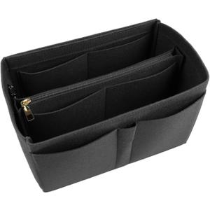 Lckaey handbag organizer for speedy 25 organizer Compatible with more brand Tote Bag protective insertY095black-M