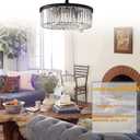 Crystal Chandeliers Modern Contemporary Ceiling Lights Fixtures Pendant Lighting Dining Room Living Room Chandelier D21.6 H7.1, D22"