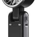 Mini Portable Fans with LED Display - 5-Speed Handheld Turbo Fan, 3600mAh Battery Operated, 13H Cooling, 3-in-1 Portable Desk/Hanging/Folding Hand Fans for Travel, Office, Outdoor, Indoor