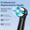 10 Pack IO Replacement Heads Compatible with Oral B iO 2 3 4 5 6 7 8 9 10 Deep Clean Series Electric Toothbrush, Toothbrush Heads Compatible with Oral B iO for Cleans Your Teeth (Black)