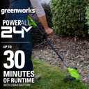 Greenworks 24V 10" Cordless TORQDRIVE String Trimmer, 2.0Ah Battery and Charger Included