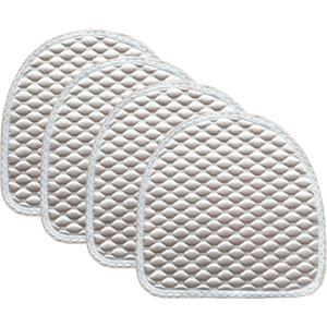 Thin Chair Cushions for Dining Chair Seat Pads Non-Slip U Shape Kitchen Chair Seat Cover 17" x 17" Set of 4 Pack Beige