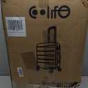 Coolife Luggage Expandable(only 24") Suitcase PC+ABS Spinner Built-In TSA lock 24in Carry on