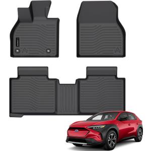 All Weather Floor Mats Fit for Subaru Solterra 2026 2025 2024 2023 Toyota bZ4X 2025 2024 TPE Rubber Liners Accessories All Season Guard Odorless Anti-Slip Floor Mats
