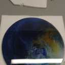 Digital Desk & Shelf Clock, LED Moon/Earth Design, Temperature Display, 7.87 x 7.87 inches (Earth, 7.87 INCH)