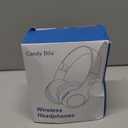 Candy Bila Kids Bluetooth 6.0 Headphones with LED Light, 85Hours Playtimes, Type-C Fast Charging, 85/ 94dB Volume Limited, Comfort Wireless Headphones with Built-in Mic, Wired & TF Card Mode, Blue