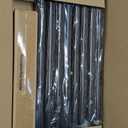 Curtain Rods for Windows 16 to 28 Inches Adjustable Length 1 Inch Diameter Window Curtain Rod with Aluminium Finials, Black