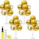 Gold Party Decorations Balloon Stand Centerpiece Table Decorations for Birthday Bridal Shower Graduation Wedding Anniversary Engagement Mother's Day Father's Day New Years 2025(Gold set4)