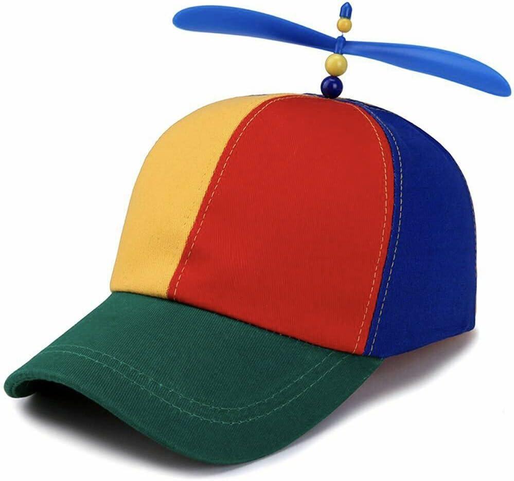 Unisex Baseball Cap, Colorful Adjustable Cute Baseball Helicopter Propeller Hat Snapback Hat for School Girl Boy