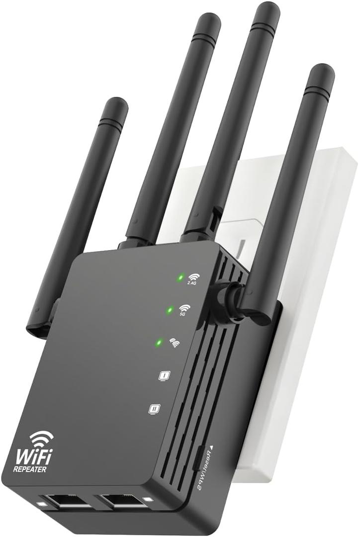 WiFi Extender Signal Booster for Home, WiFi Extender, Long Range up to 12880 Sq Ft and 105 Devices, Internet Extender WiFi Booster, WiFi Repeater with Ethernet Port, Signal Booster